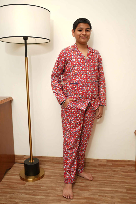 Sugar Plum Woollen Night Suit