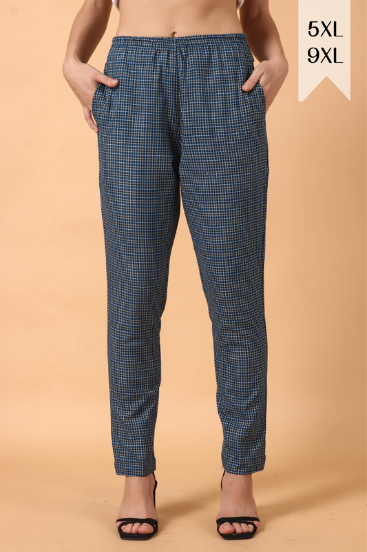 Buy Plus Size ​Navy Woollen Pajama At Apella | Sizes XS to 10 XL | India | Free Delivery | Customized