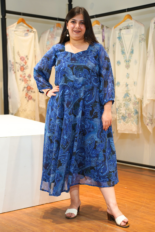 Midnight Muse Printed Maxi Dress