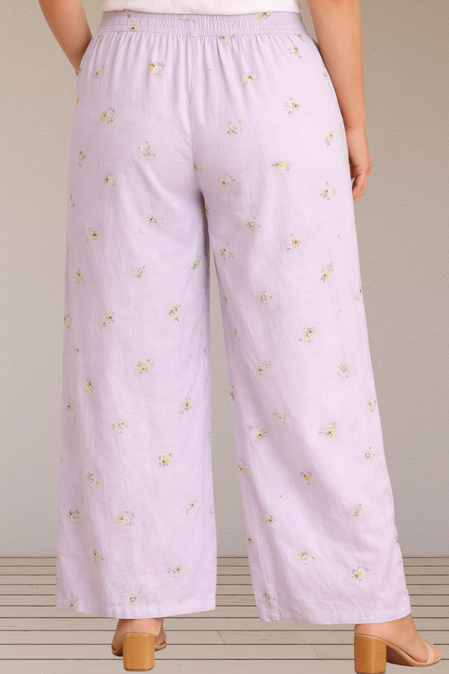 Lavender Bloom Georgette Lounge Pants