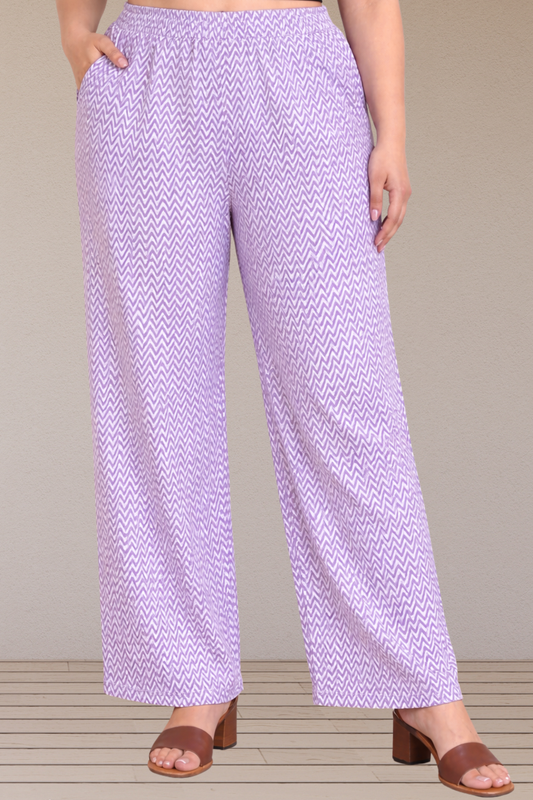 Lavender Chevron Cotton Pajama Pant