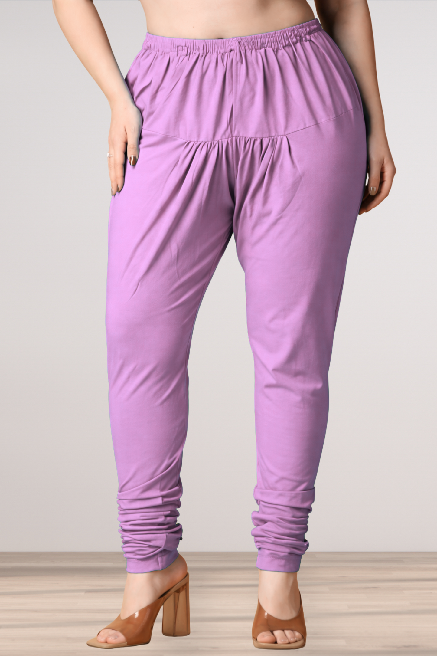 Lavender Cotton Churidar Pants