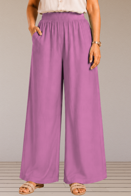 Lavender Flared Palazzo Pant