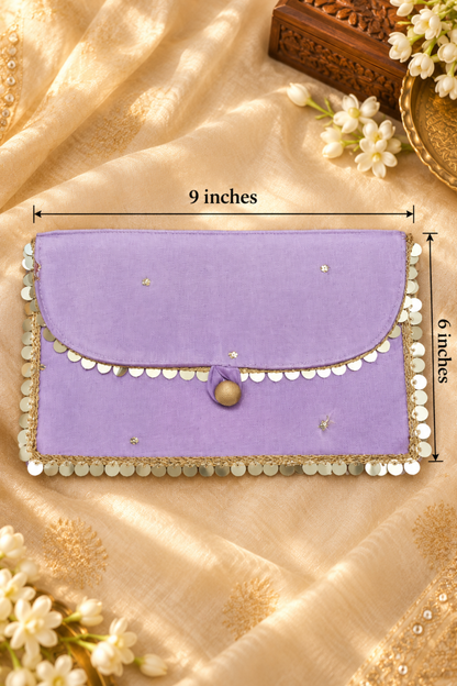 Lavender Mist Handcrafted Shagun Envelope