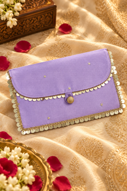 Lavender Mist Handcrafted Shagun Envelope