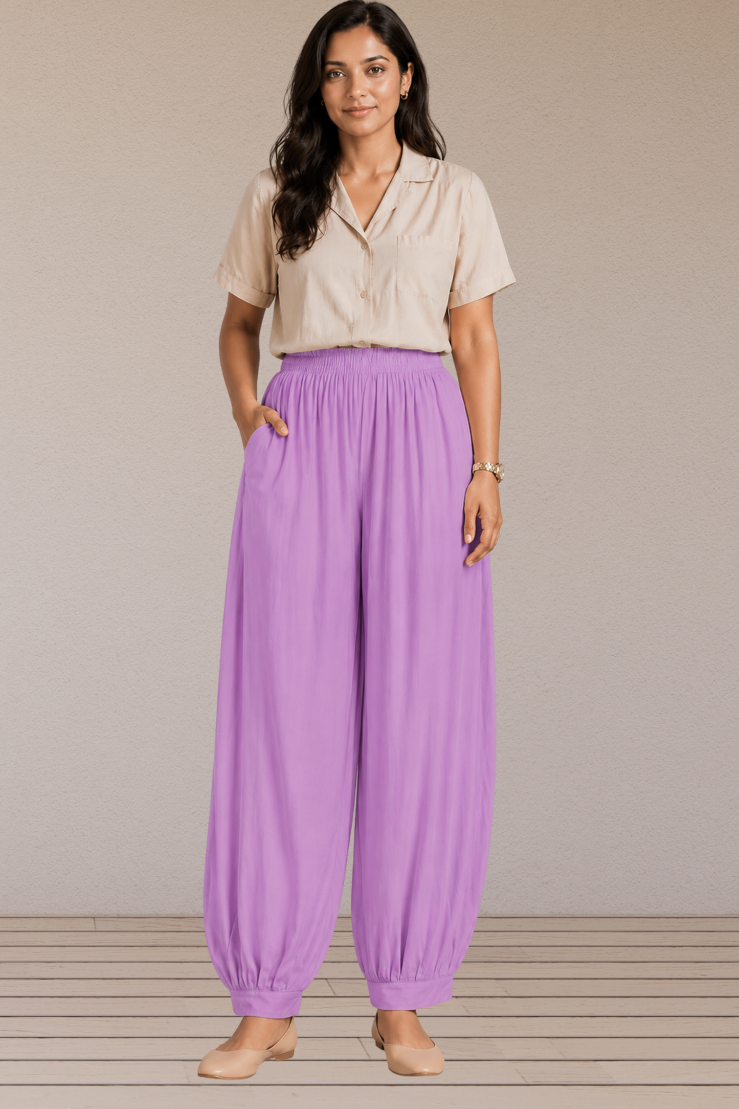 Lavender Rayon Afghani Pants