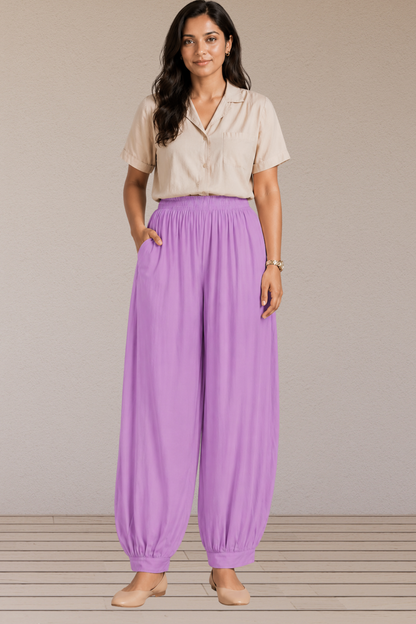 Lavender Rayon Afghani Pants