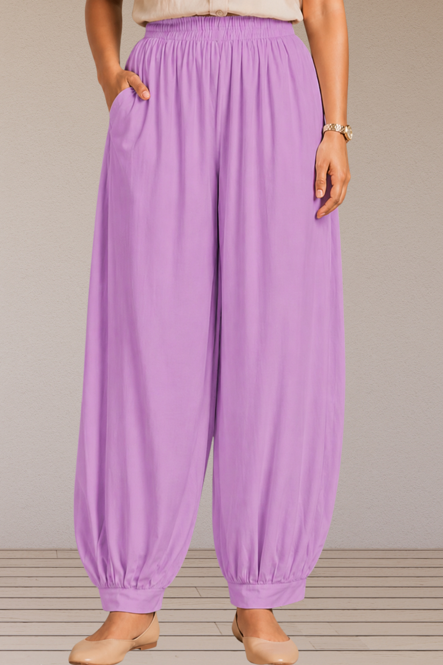 Lavender Rayon Afghani Pants