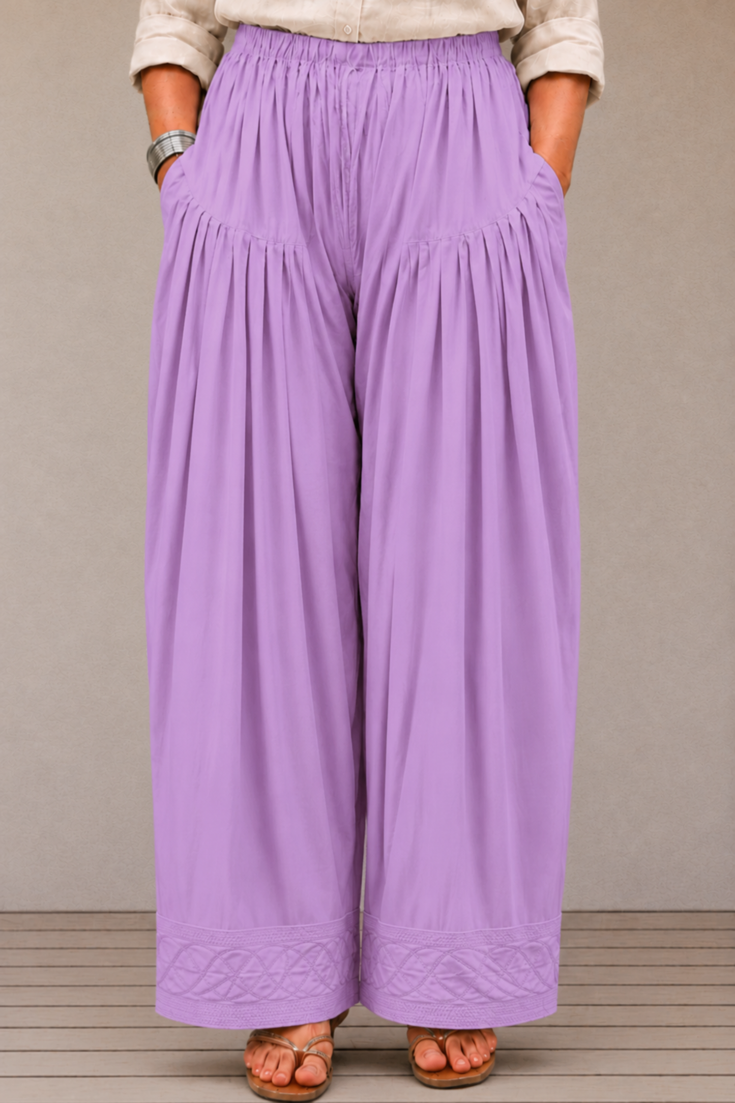 Lavender Rayon Farshi Salwar