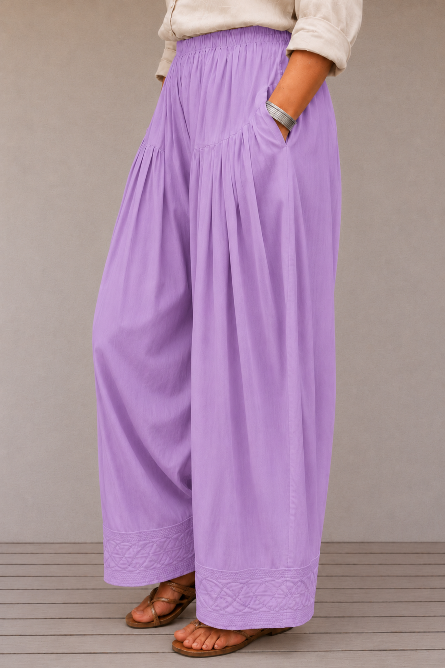 Lavender Rayon Farshi Salwar