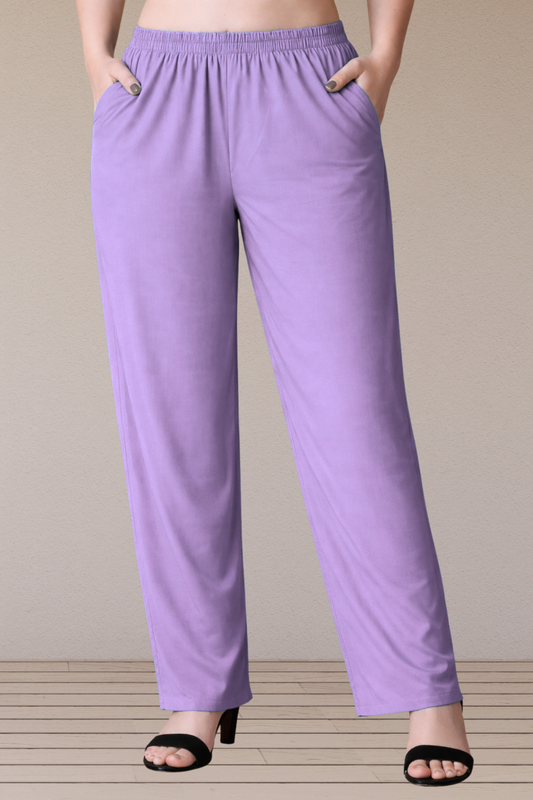 Lavender Rayon Kurti Pant