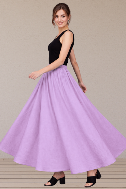 Lavender Rayon Long Skirt