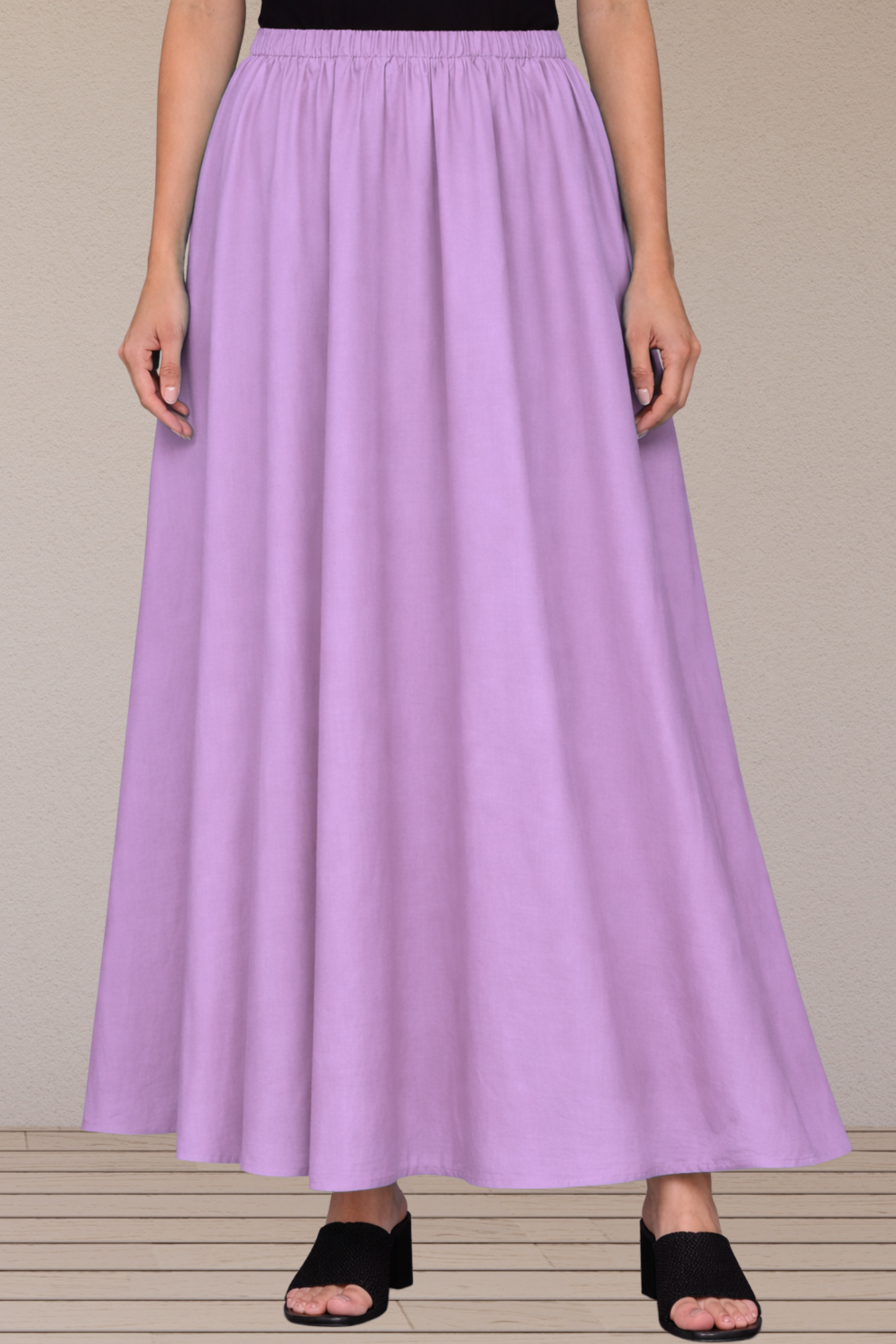 Lavender Rayon Long Skirt