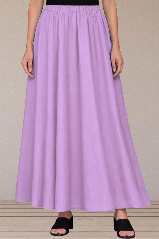 Lavender Rayon Long Skirt