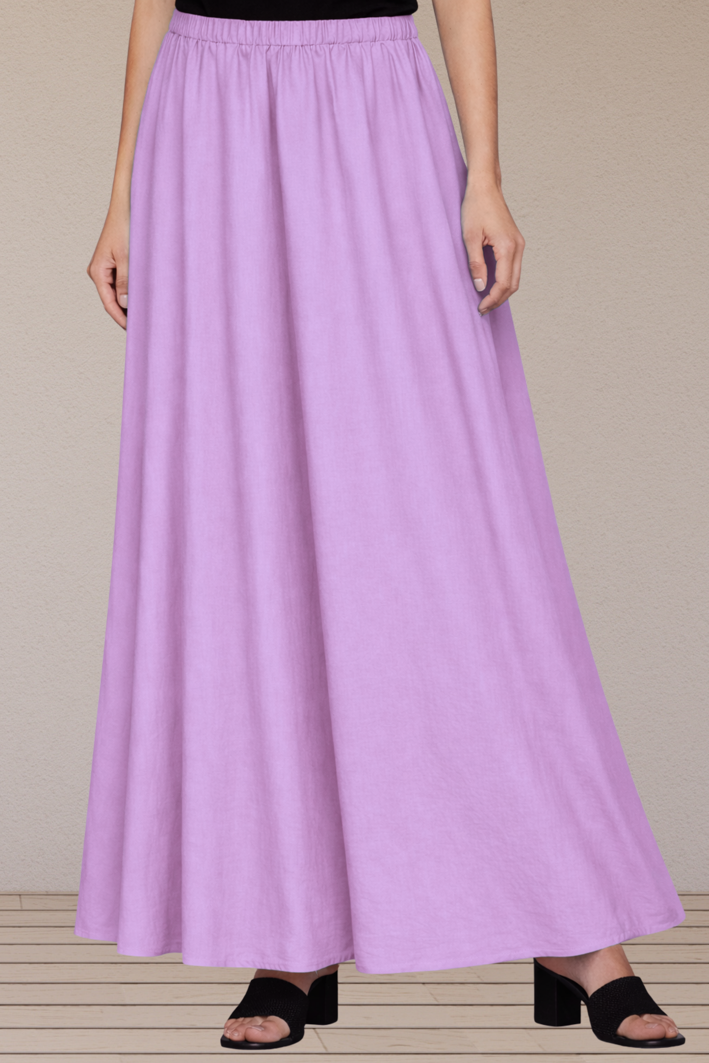 Lavender Rayon Long Skirt