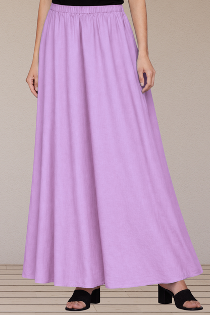 Lavender Rayon Long Skirt