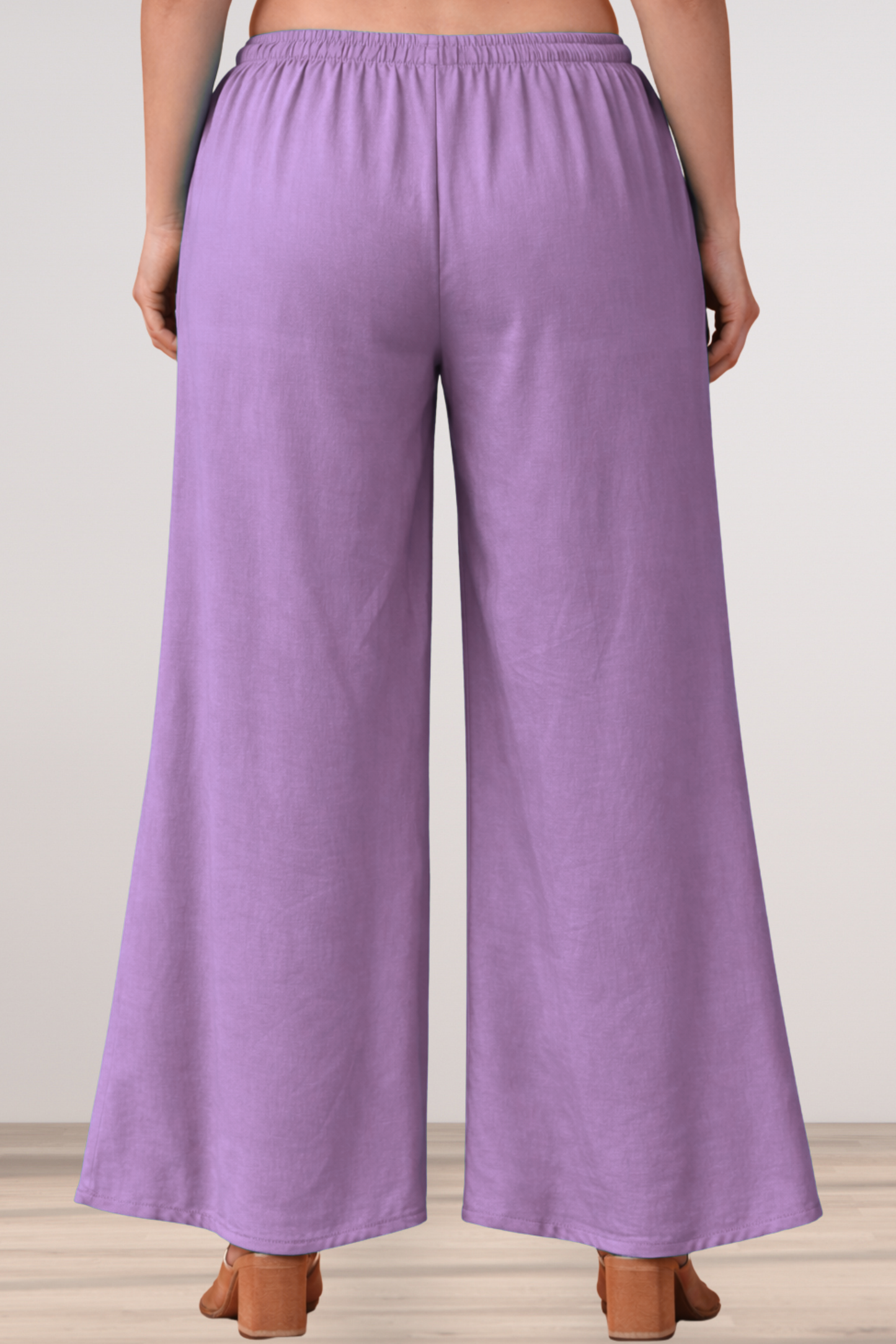 Lavender Rayon Loose Palazzo