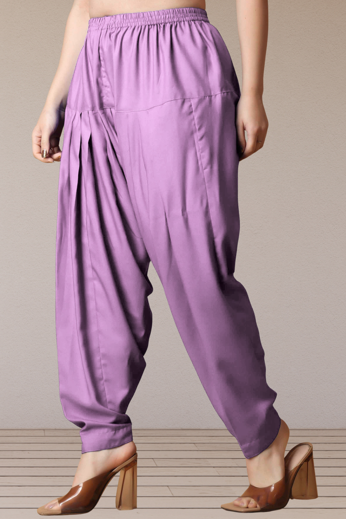 Lavender Straight Rayon Salwar Pants