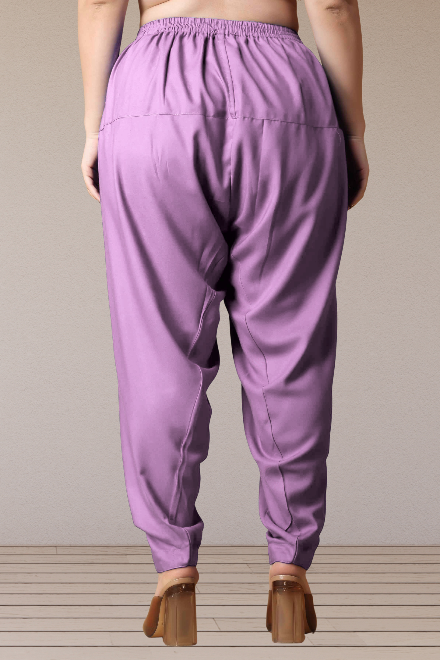 Lavender Straight Rayon Salwar Pants