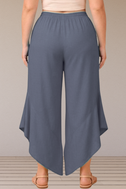 Leafy Grey Rayon Palazzo