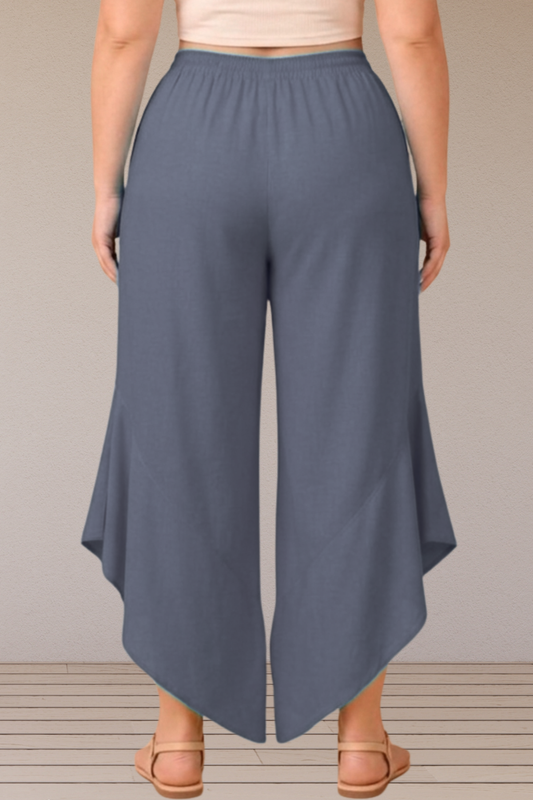 Leafy Grey Rayon Palazzo