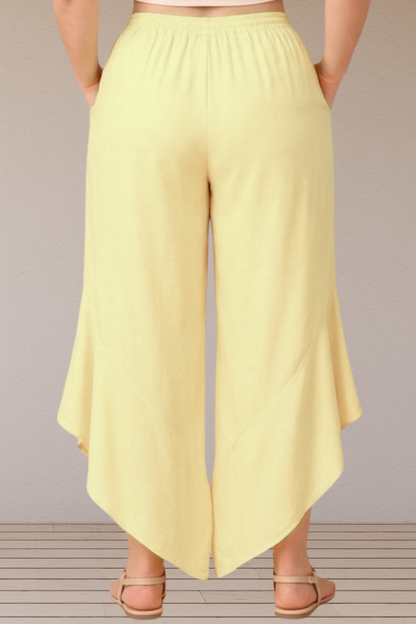 Leafy Lemon Rayon Palazzo