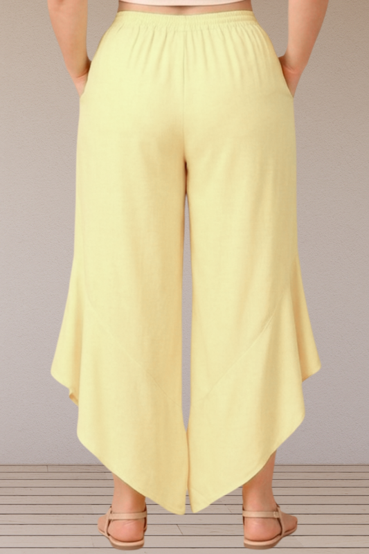 Leafy Lemon Rayon Palazzo