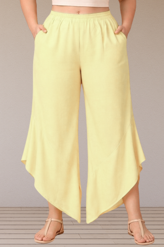 Leafy Lemon Rayon Palazzo
