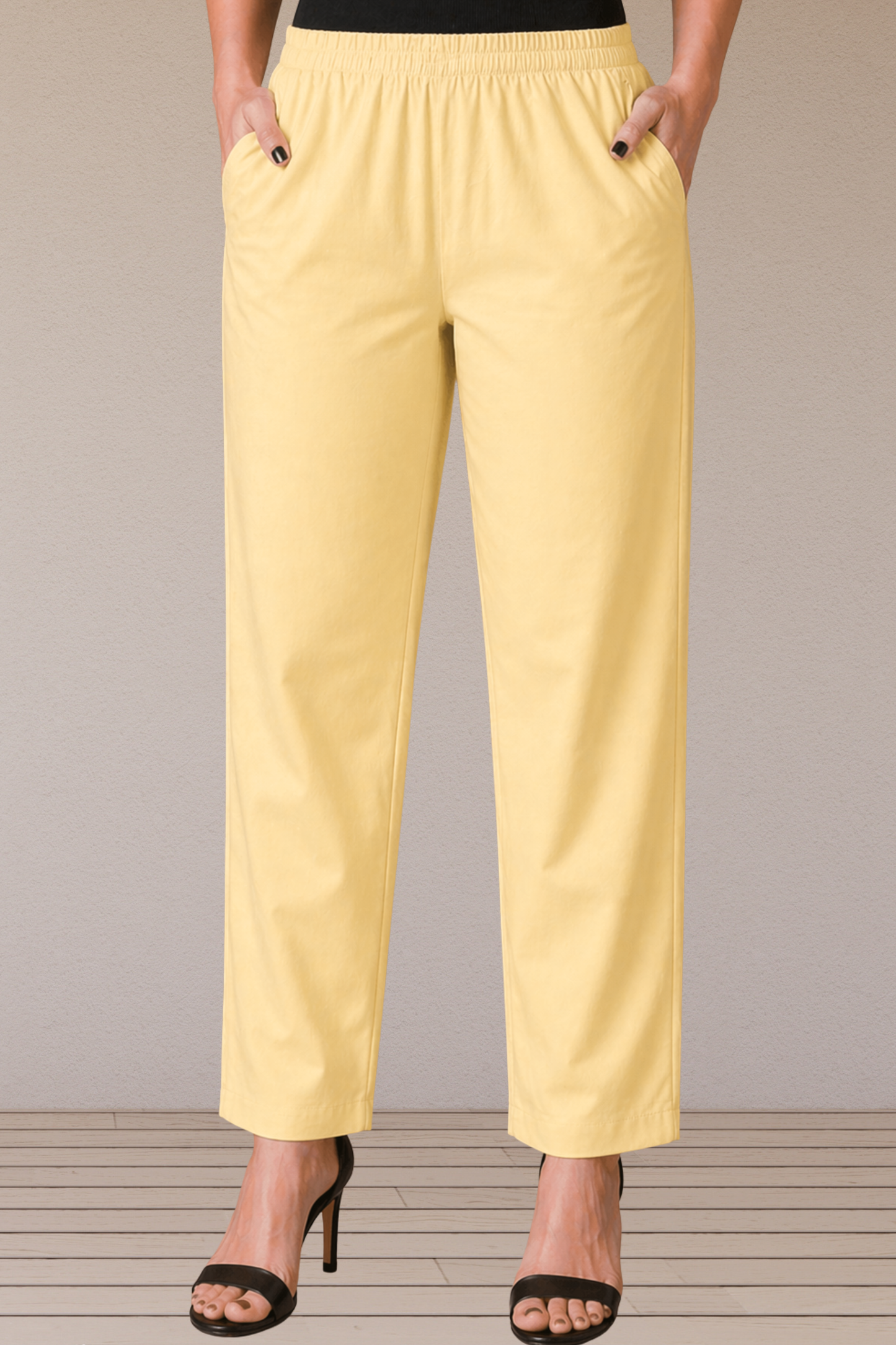Lemon Poplin Cotton Pant