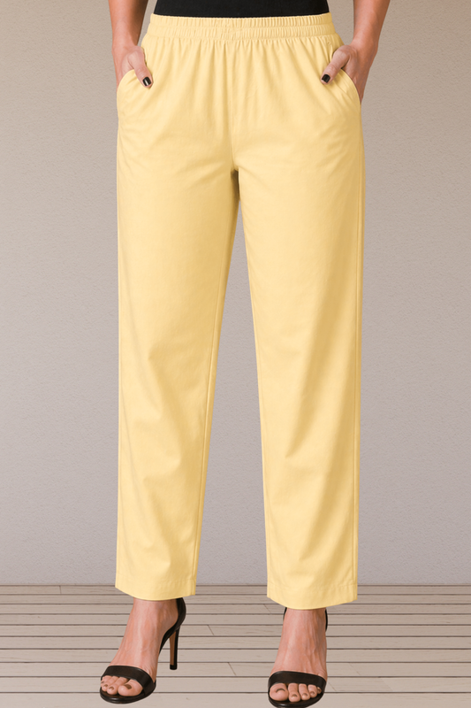 Lemon Cotton Kurti Pant