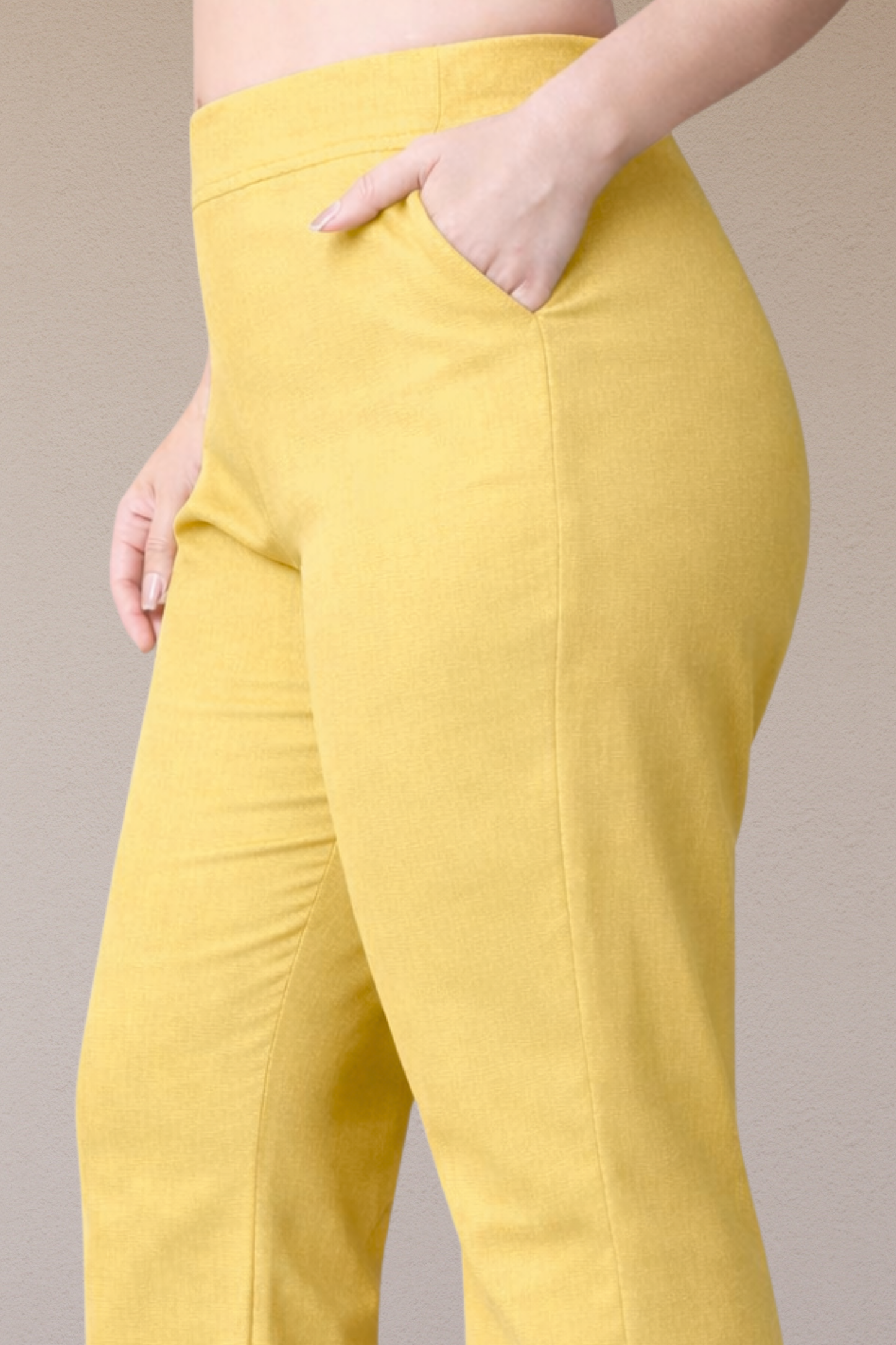 Lemon Flared Slub Pants