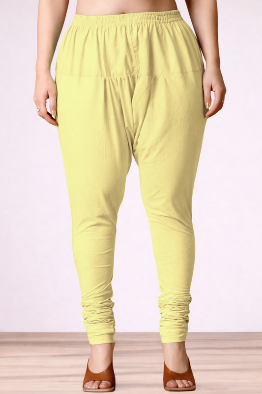 Lemon Rayon Churidar Pants