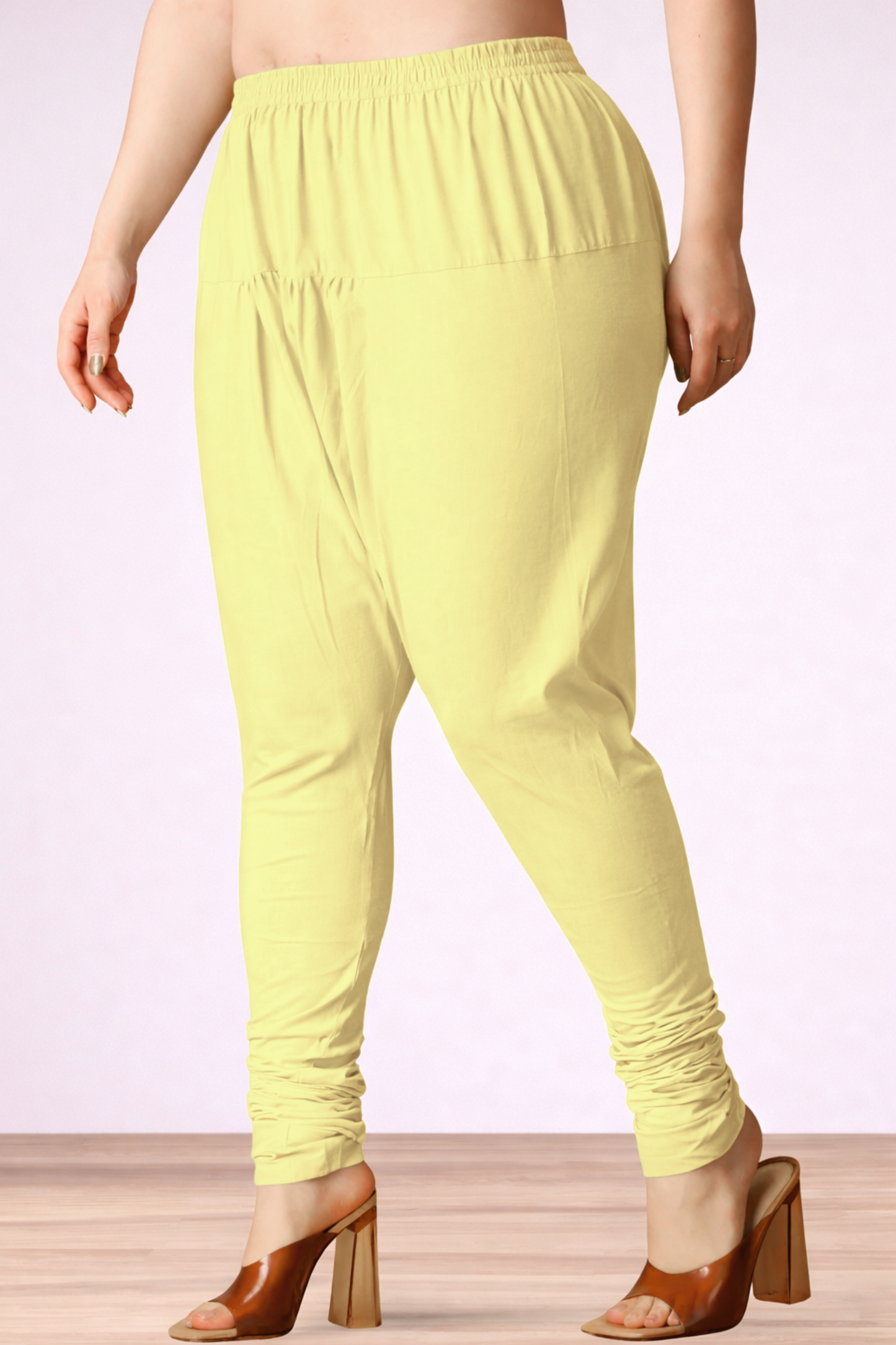 Lemon Rayon Churidar Pants