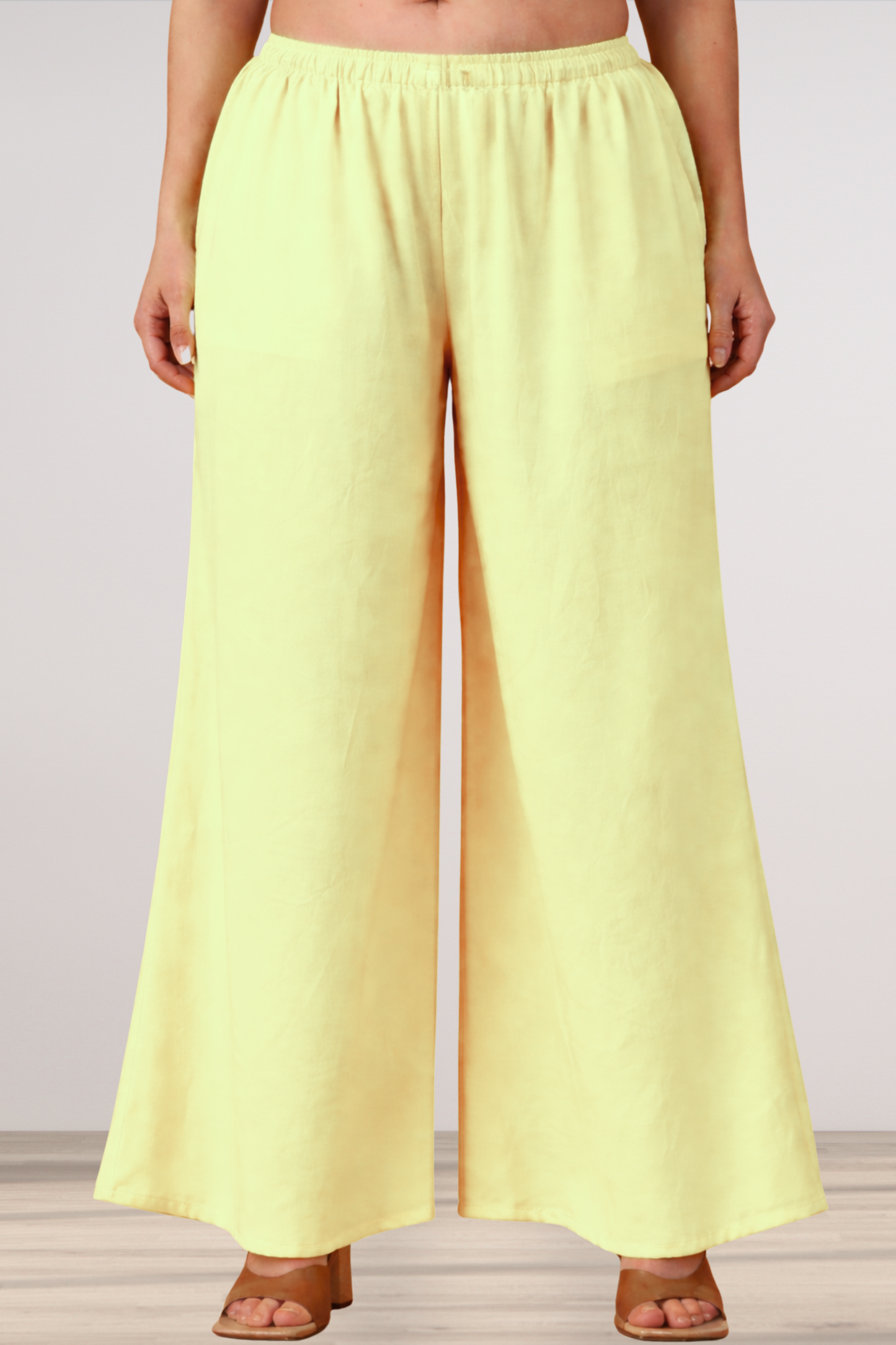 Lemon Rayon Loose Palazzo