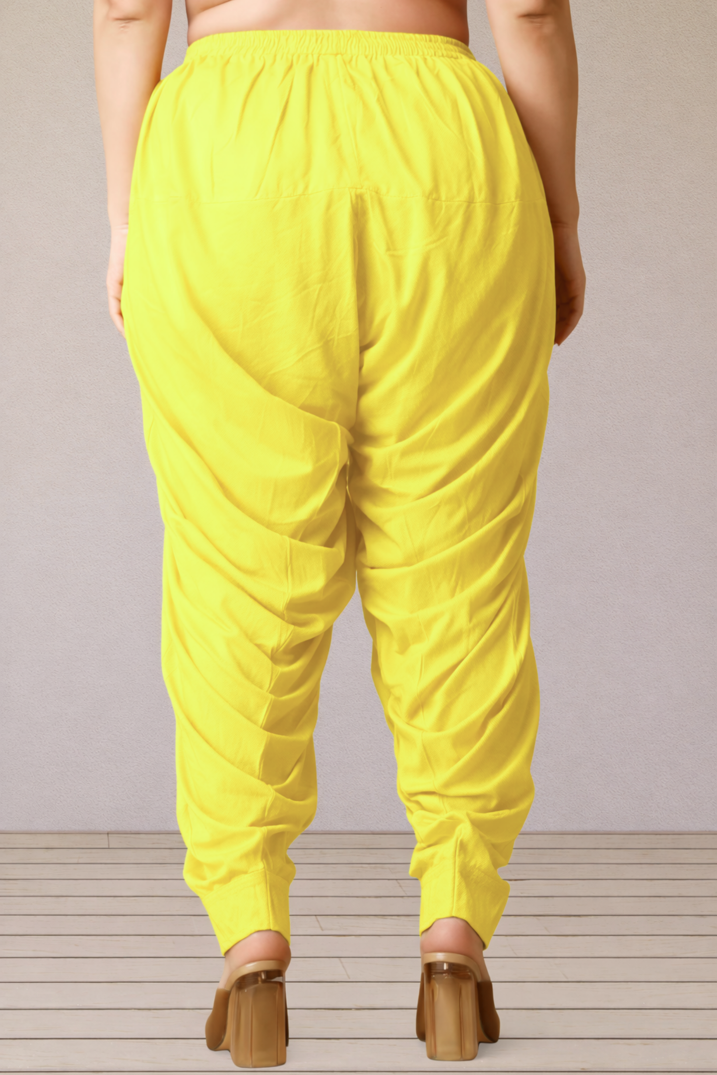 Neon Yellow Rayon Patiala Salwar