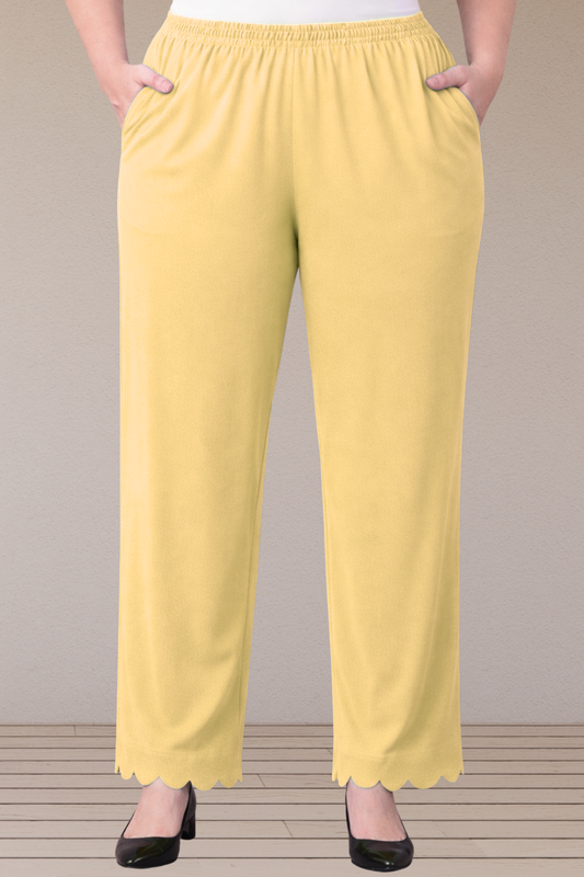 Lemon Scallop Cut Palazzo