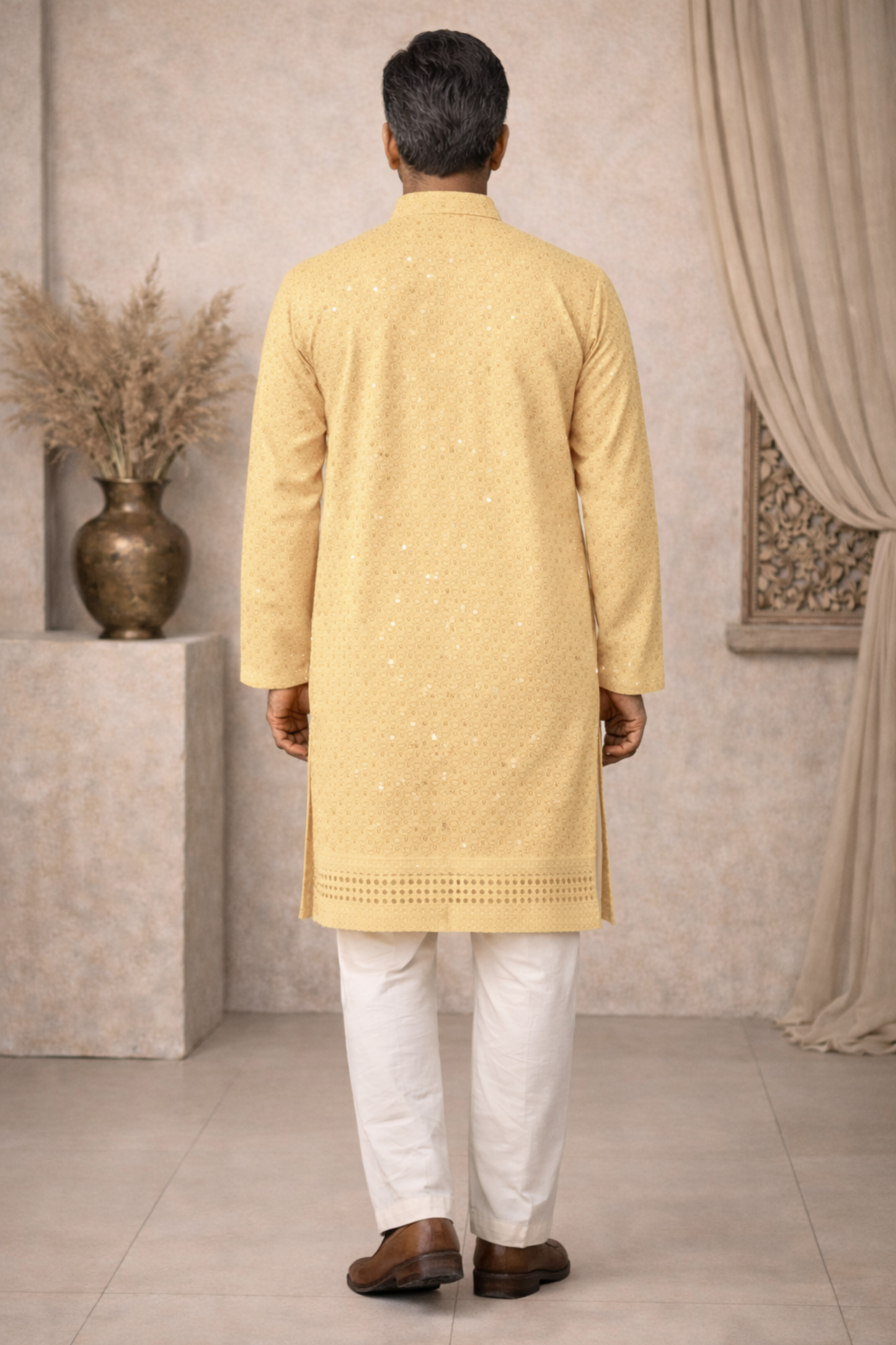 Golden Aura Sequined Kurta Pajama