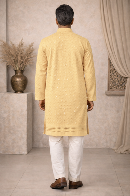 Golden Aura Sequined Kurta Pajama
