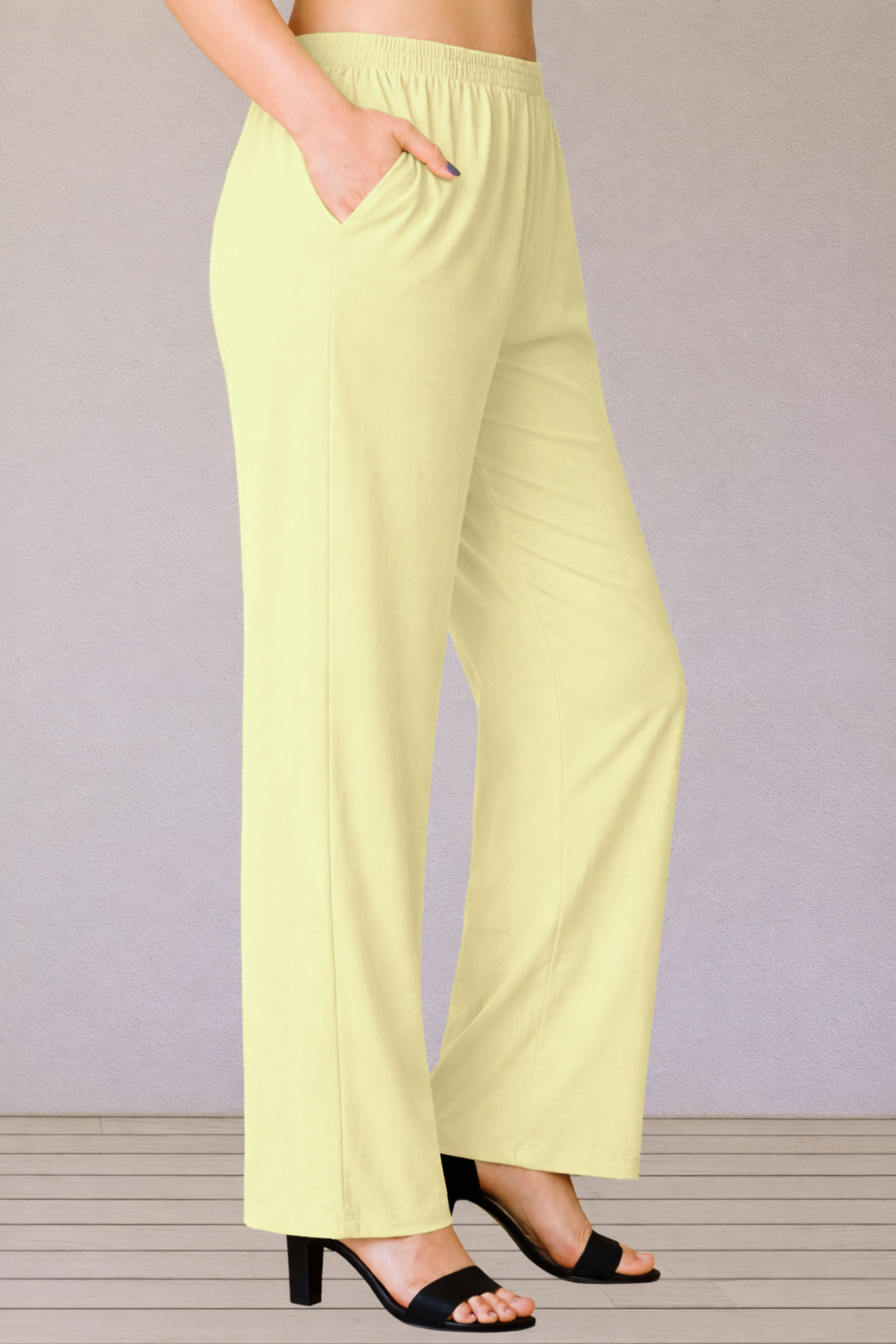 Lemon Yellow Rayon Kurti Pant