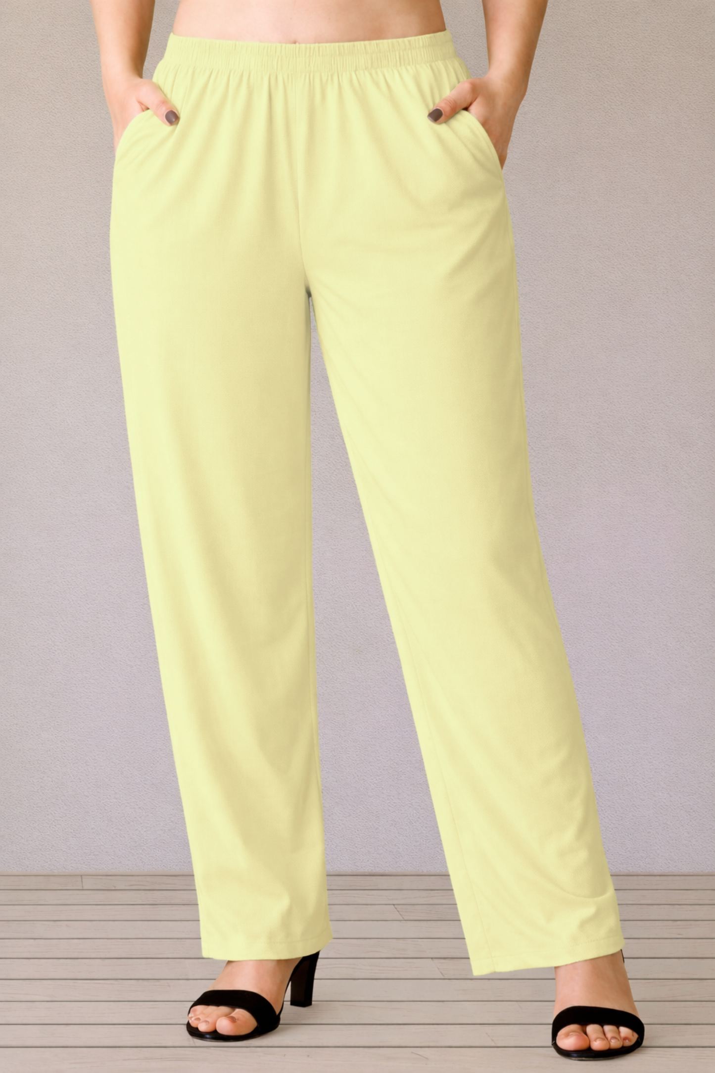Lemon Yellow Rayon Kurti Pant