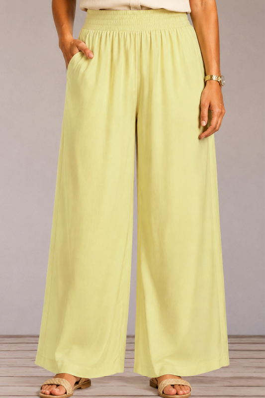 Lemon Flared Palazzo Pant
