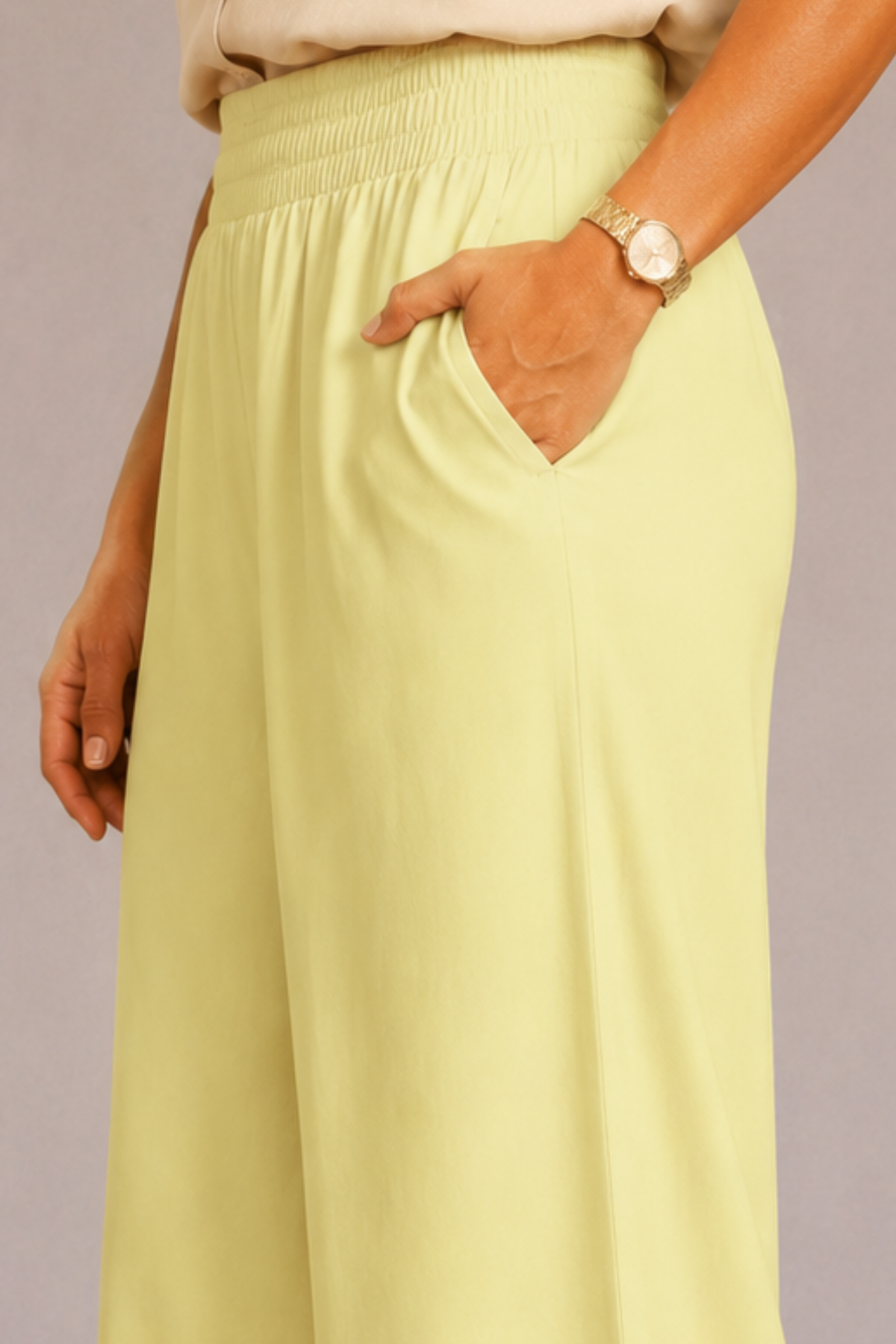 Lemon Flared Palazzo Pant