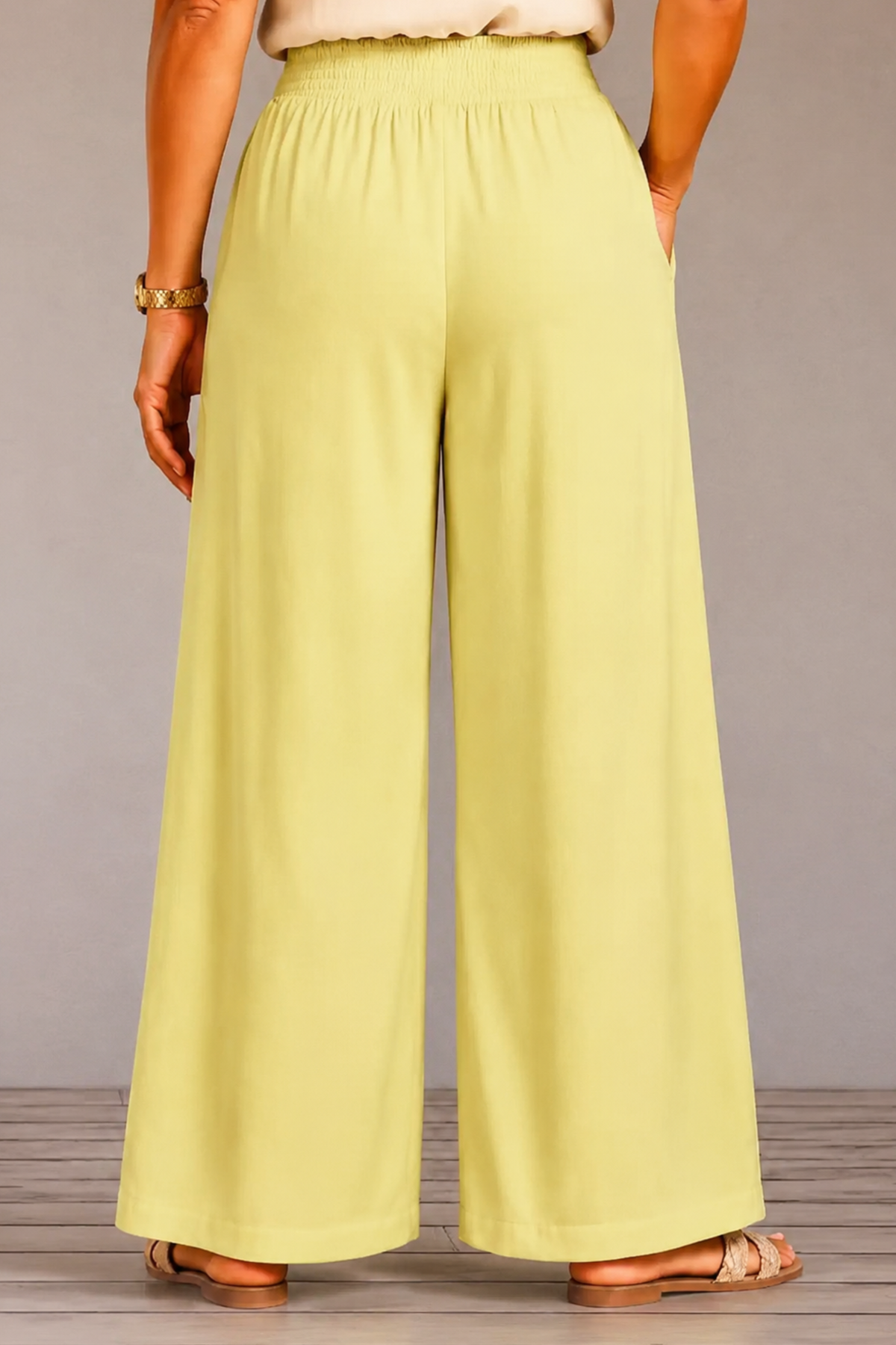 Lemon Flared Palazzo Pant