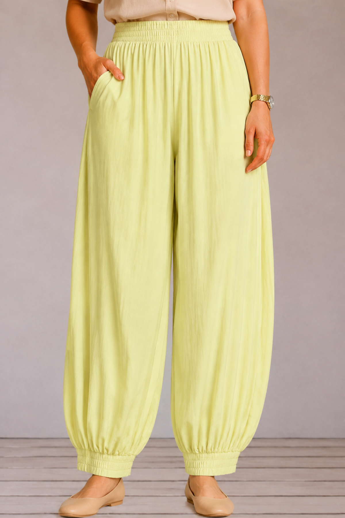 Lemon Rayon Afghani Pants