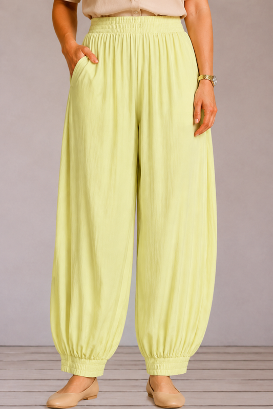 Lemon Rayon Afghani Pants
