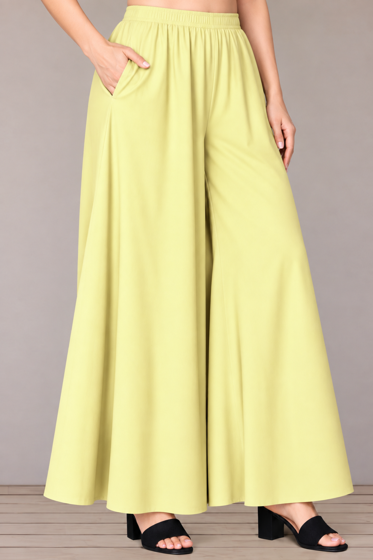Lemon Rayon Skirt Palazzo