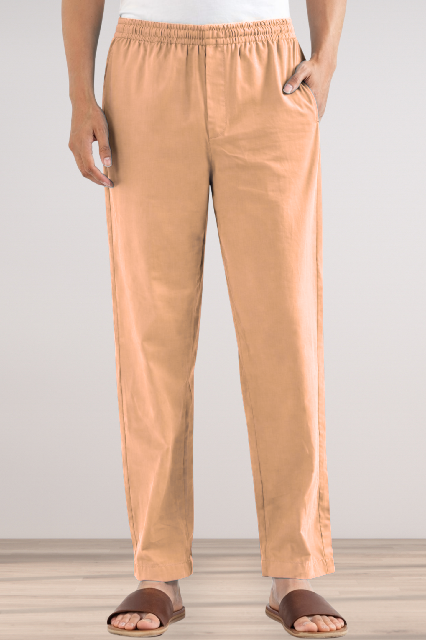 Light Apricot Cotton Pant Pajama