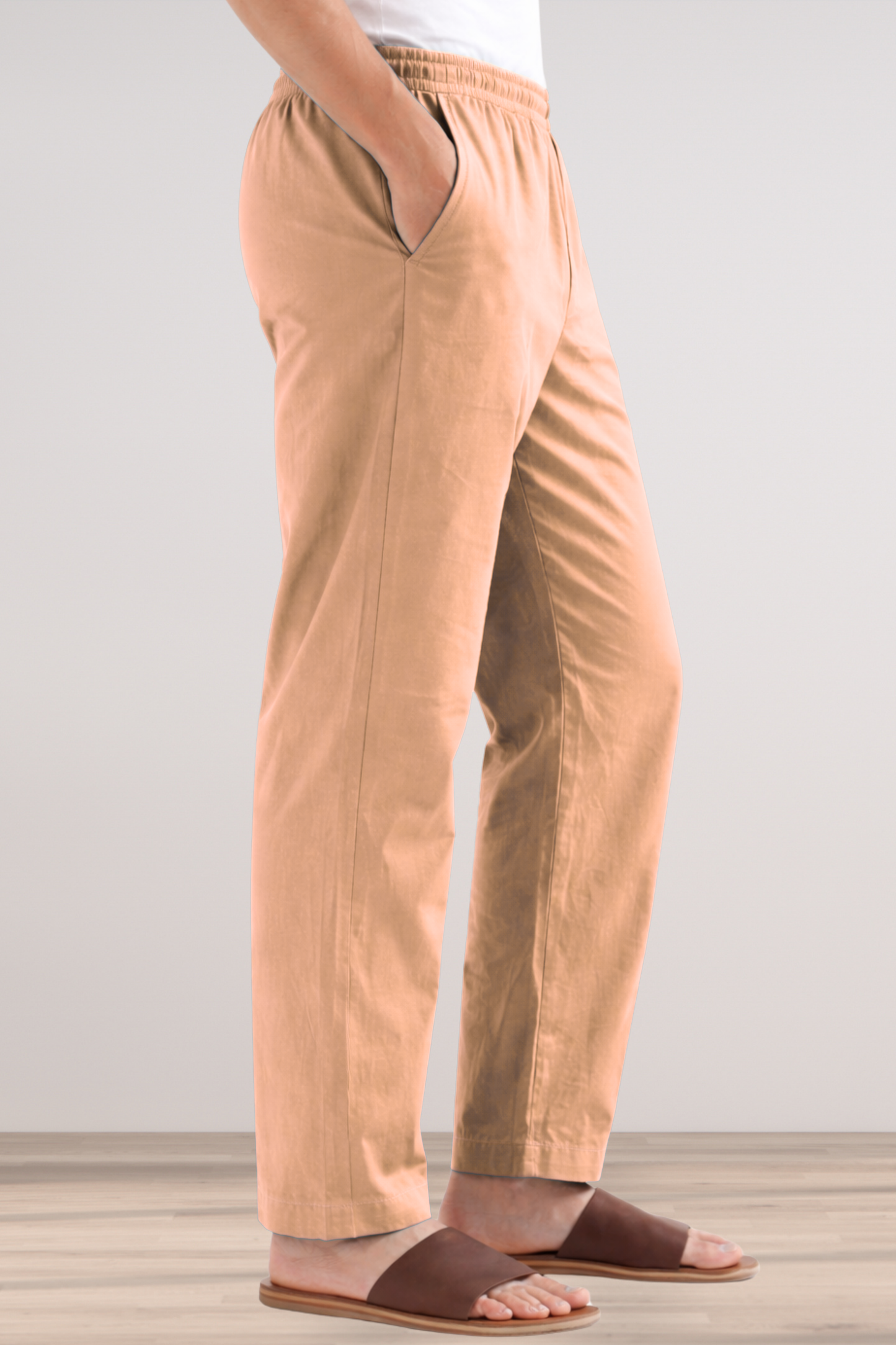 Light Apricot Cotton Pant Pajama