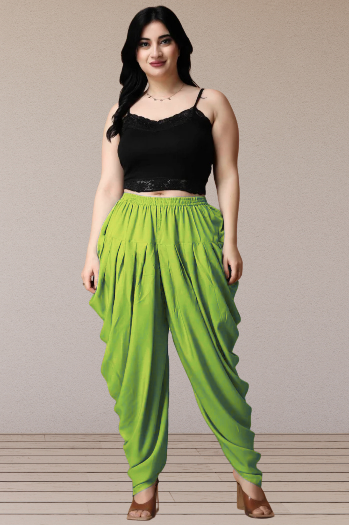Light Green Belted Dhoti Salwar