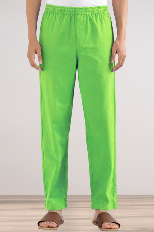 Light Green Cotton Pant Pajama